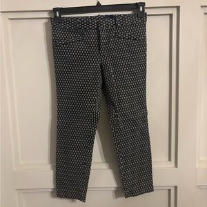Women's Black and White Patterned Jeans